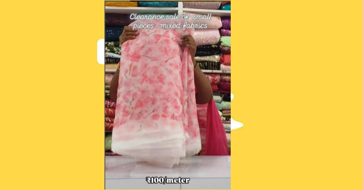 Clearance Sale of Printed Organza fabrics